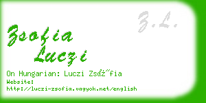 zsofia luczi business card